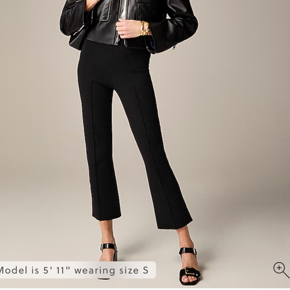 J. Crew Tall Delaney kickout sweater black pant